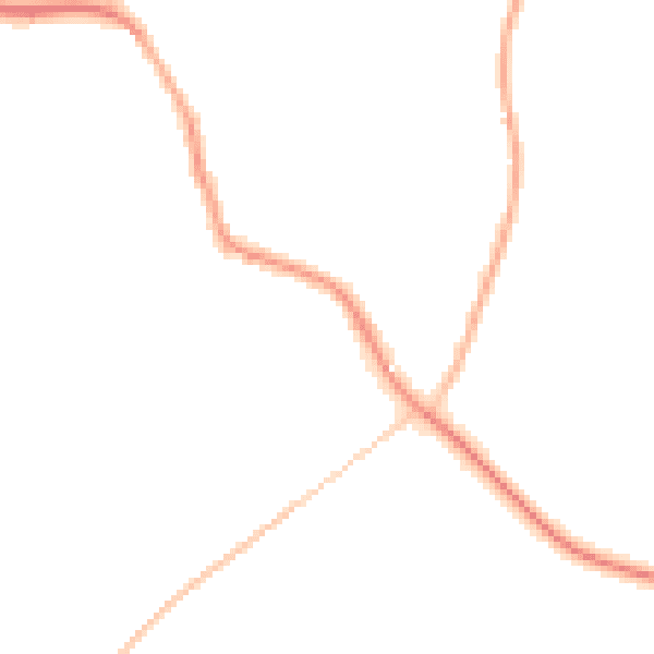 Night-time road noise heatmap for OX7 4NT