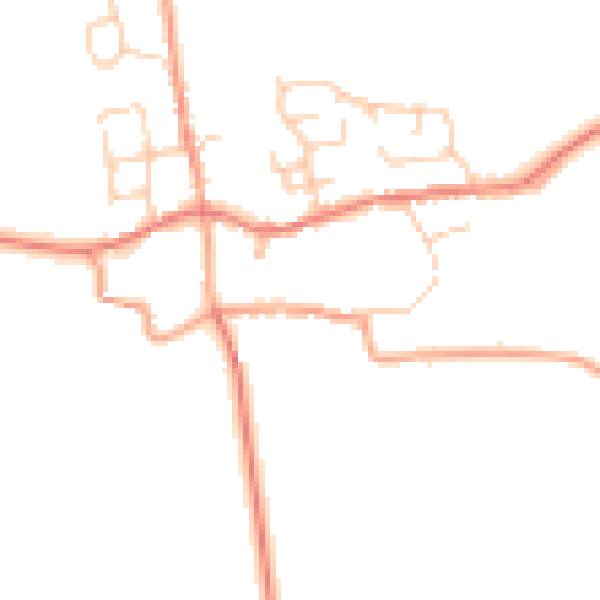 Daytime road noise heatmap for OX7 7BU