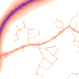 Daytime road noise heatmap for OX9 2DA