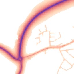Daytime road noise heatmap for OX9 2FX