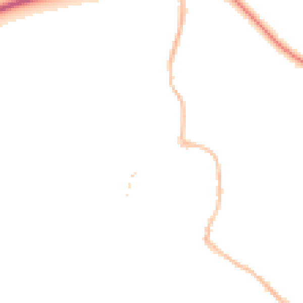 Night-time road noise heatmap for OX9 3AN