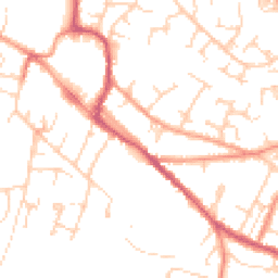 Daytime road noise heatmap for OX9 3EX