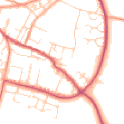 Daytime road noise heatmap for OX9 3LU