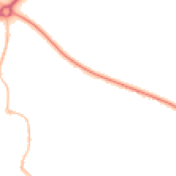 Night-time road noise heatmap for OX9 3TW