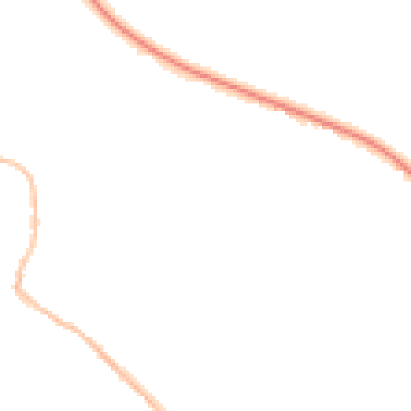 Night-time road noise heatmap for OX9 3XU