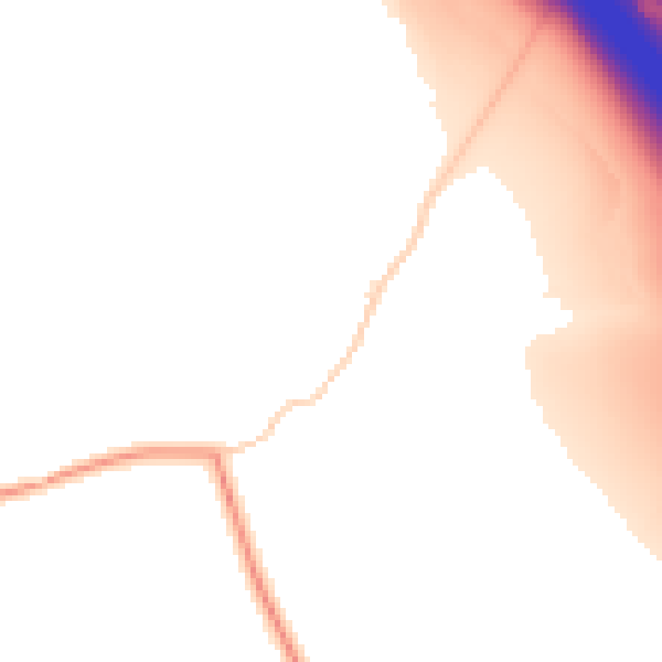 Daytime road noise heatmap for OX9 7DQ