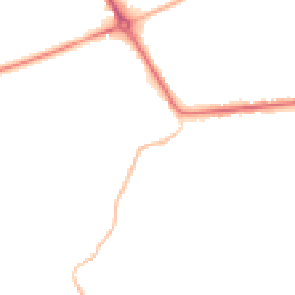 Night-time road noise heatmap for PE14 0AA