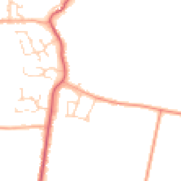 Daytime road noise heatmap for PE14 0AH