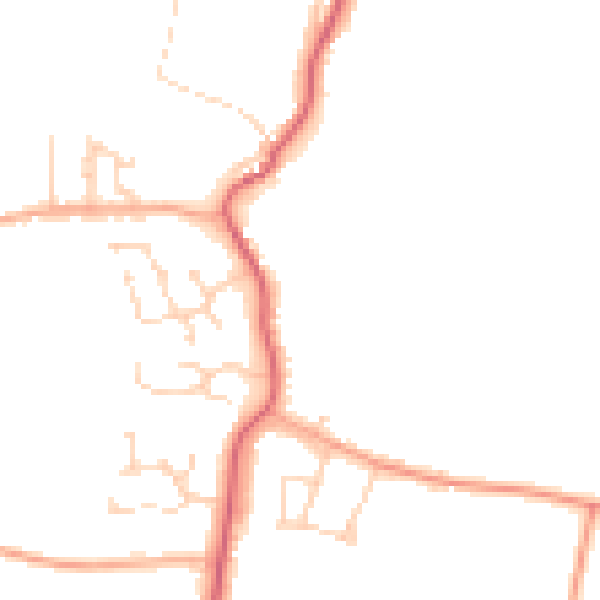 Daytime road noise heatmap for PE14 0EU