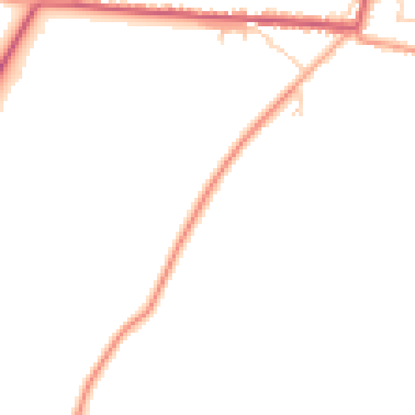 Daytime road noise heatmap for PE14 0HR