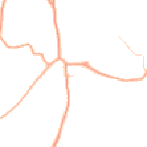 Daytime road noise heatmap for PE14 7JQ