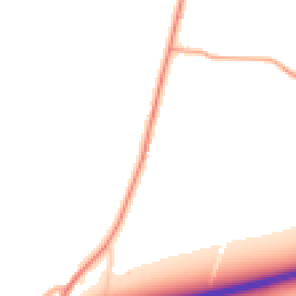 Daytime road noise heatmap for PE14 7RZ