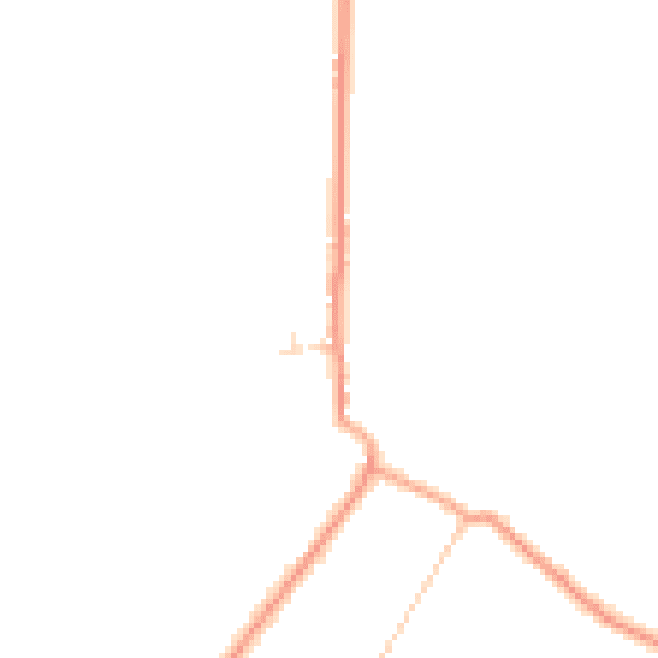 Daytime road noise heatmap for PE14 7SJ