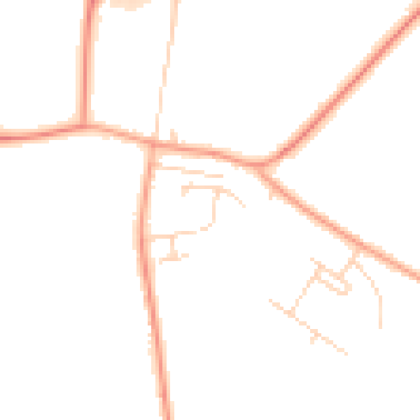 Daytime road noise heatmap for PE14 7TB