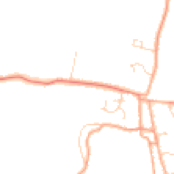 Daytime road noise heatmap for PE14 8AA