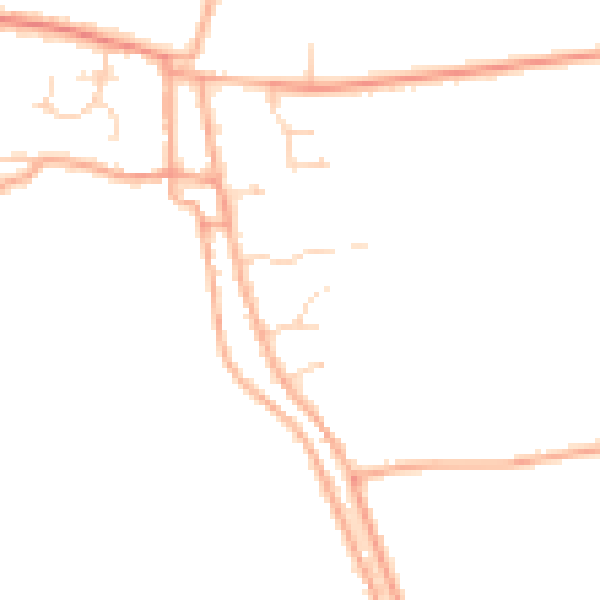 Daytime road noise heatmap for PE14 8AX