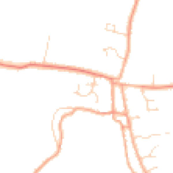 Daytime road noise heatmap for PE14 8BT