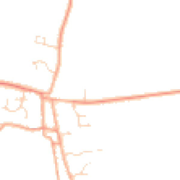 Daytime road noise heatmap for PE14 8DN