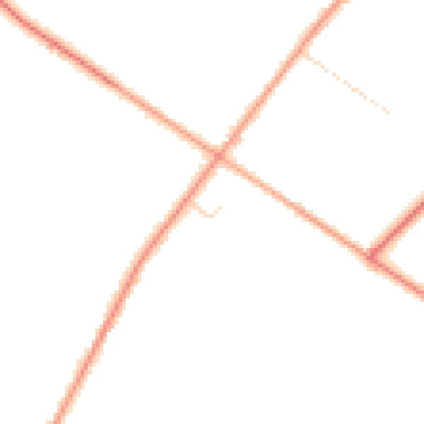 Daytime road noise heatmap for PE14 8EX