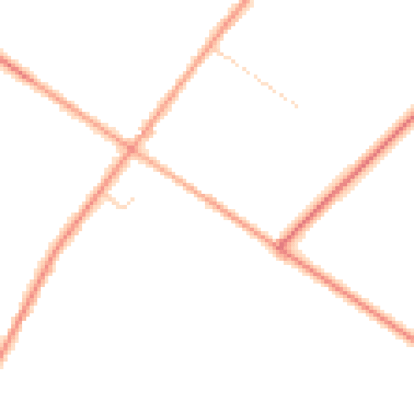 Daytime road noise heatmap for PE14 8EY