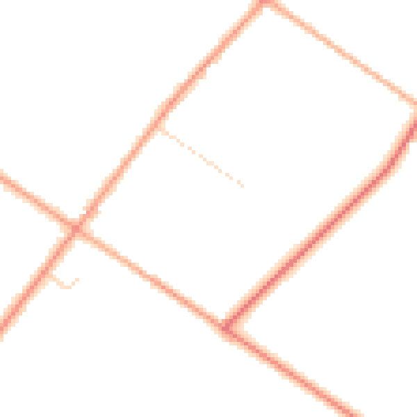 Daytime road noise heatmap for PE14 8JD