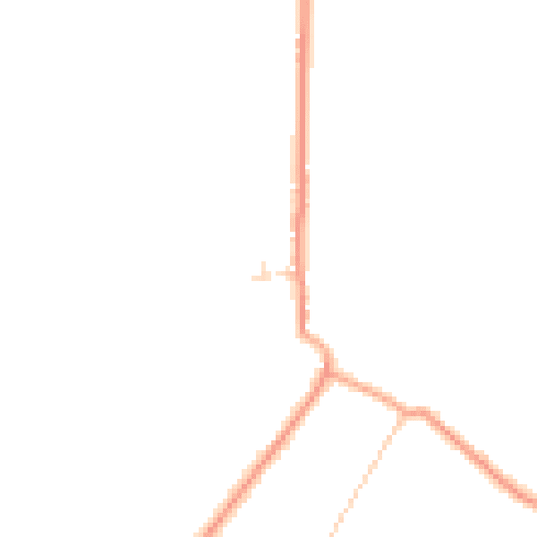 Daytime road noise heatmap for PE14 8JY