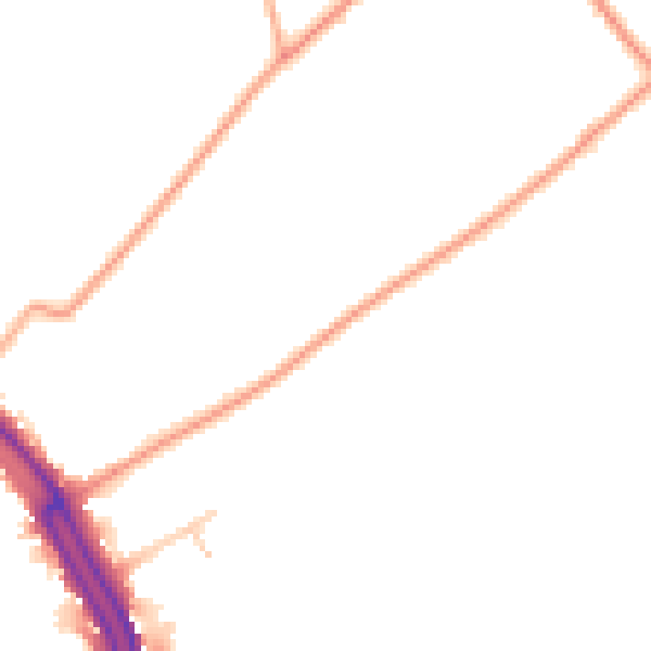Daytime road noise heatmap for PE14 8PE