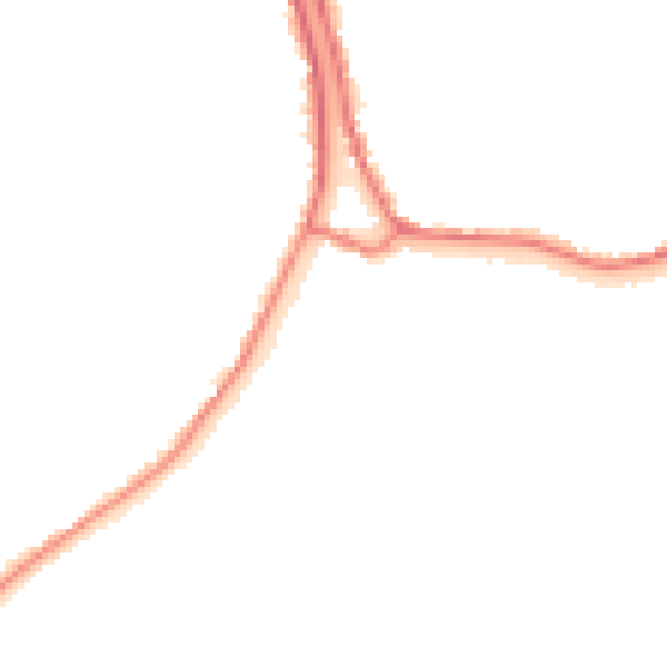Night-time road noise heatmap for PE14 8QY