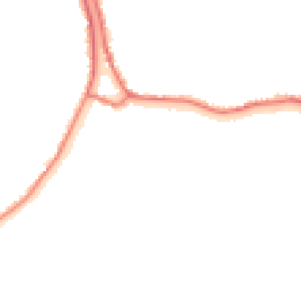 Night-time road noise heatmap for PE14 8RH