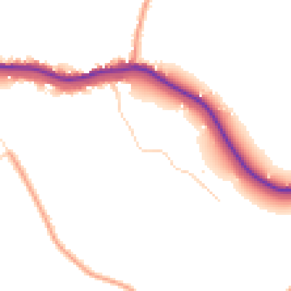 Daytime road noise heatmap for PE14 8SB