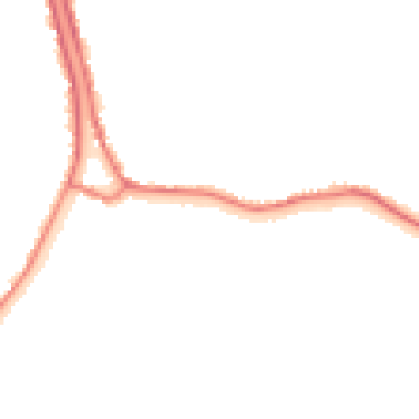 Night-time road noise heatmap for PE14 8SD