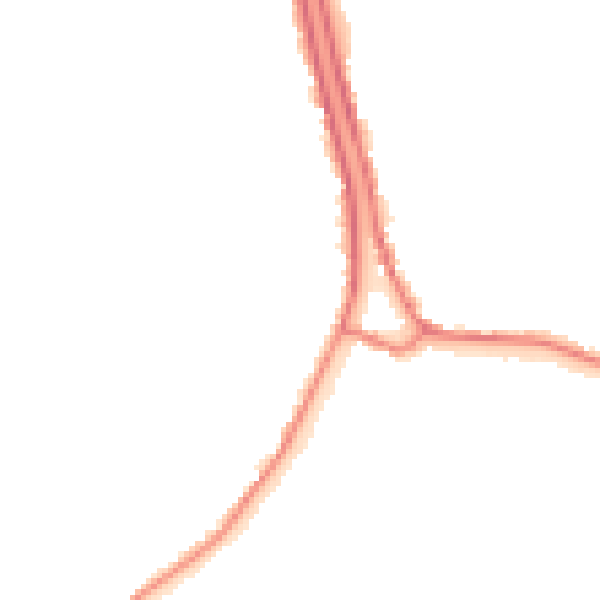 Night-time road noise heatmap for PE14 8SF