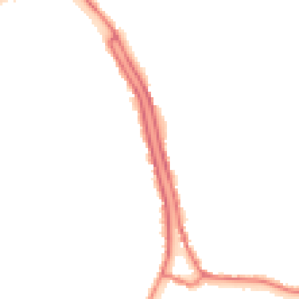 Night-time road noise heatmap for PE14 8TD