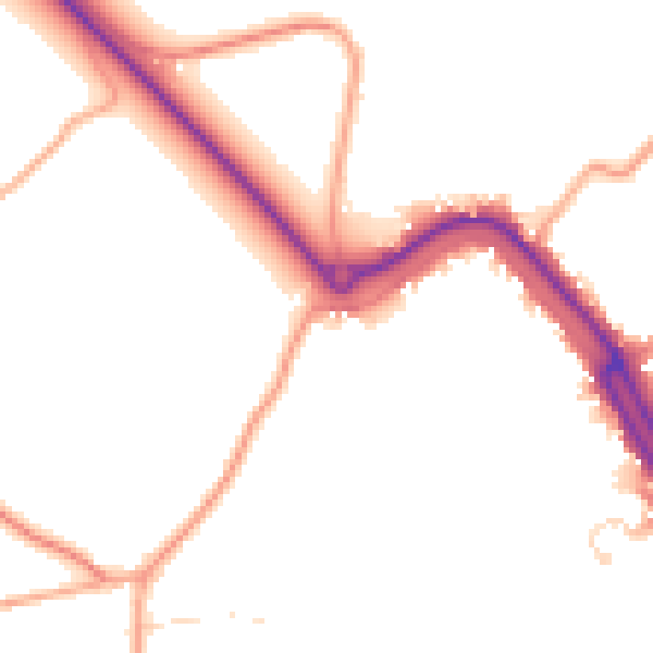 Daytime road noise heatmap for PE14 8TH
