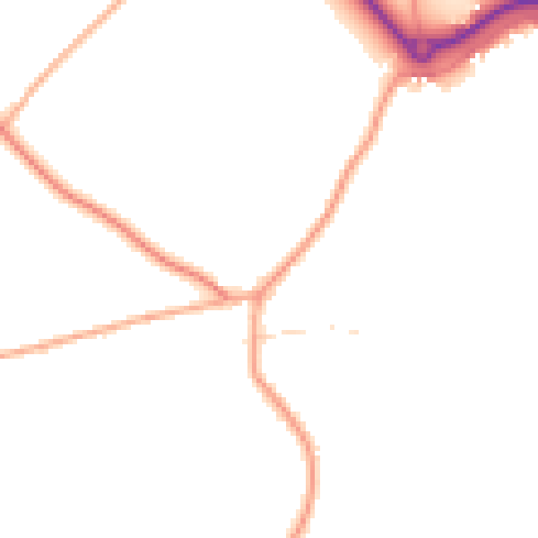 Daytime road noise heatmap for PE14 8TJ