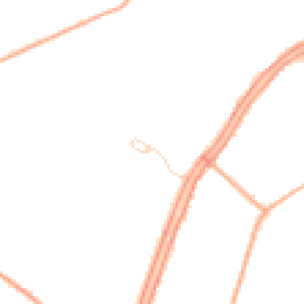 Daytime road noise heatmap for PE14 9DP