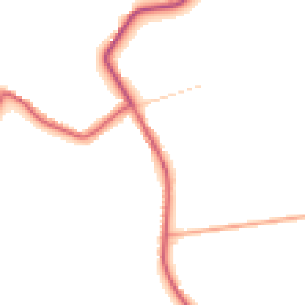 Daytime road noise heatmap for PE14 9JR