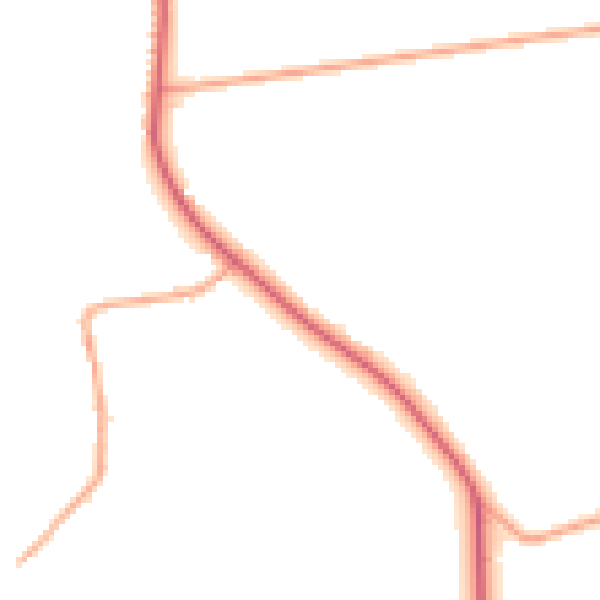 Daytime road noise heatmap for PE14 9JS