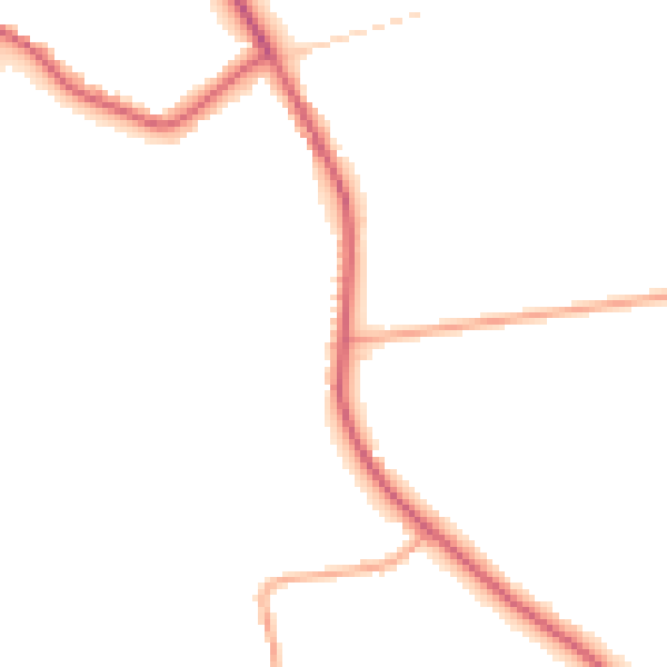 Daytime road noise heatmap for PE14 9JX