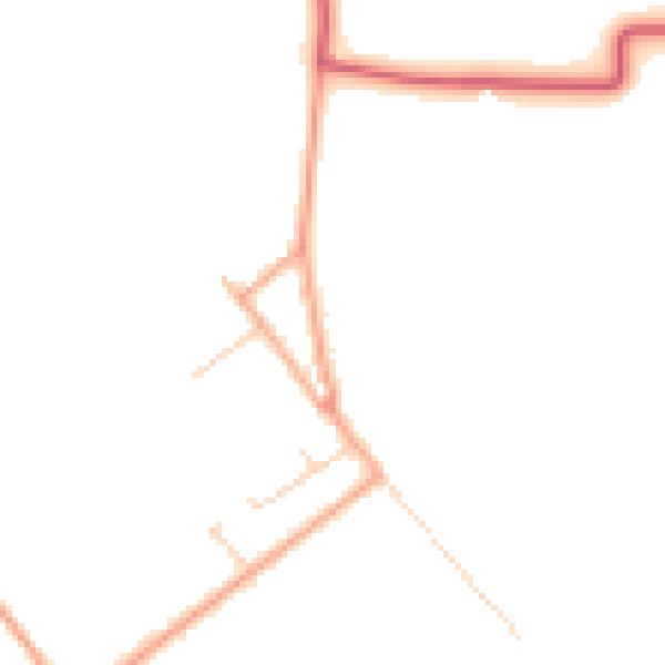 Daytime road noise heatmap for PE14 9LF