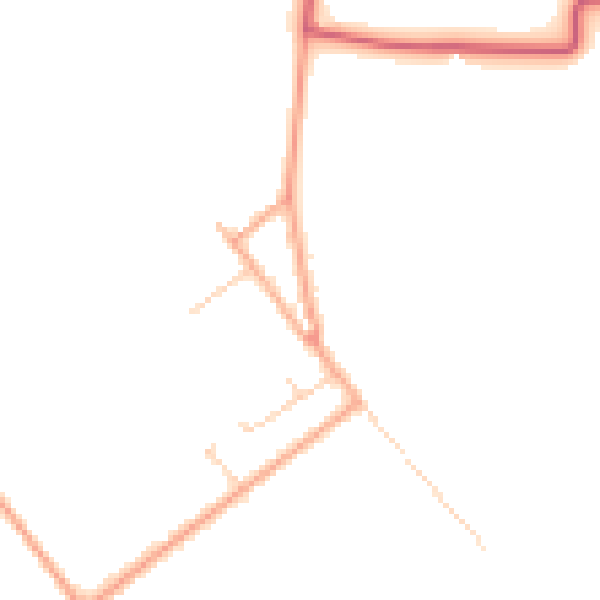 Daytime road noise heatmap for PE14 9NB