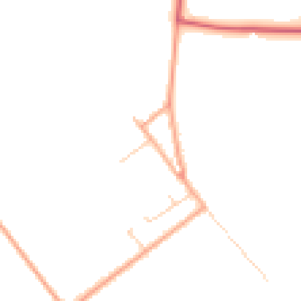 Daytime road noise heatmap for PE14 9ND