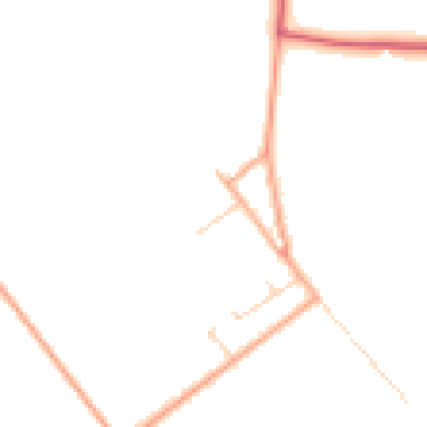 Daytime road noise heatmap for PE14 9NE