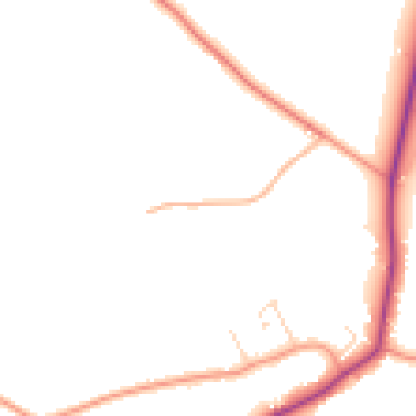 Daytime road noise heatmap for PE22 0AY