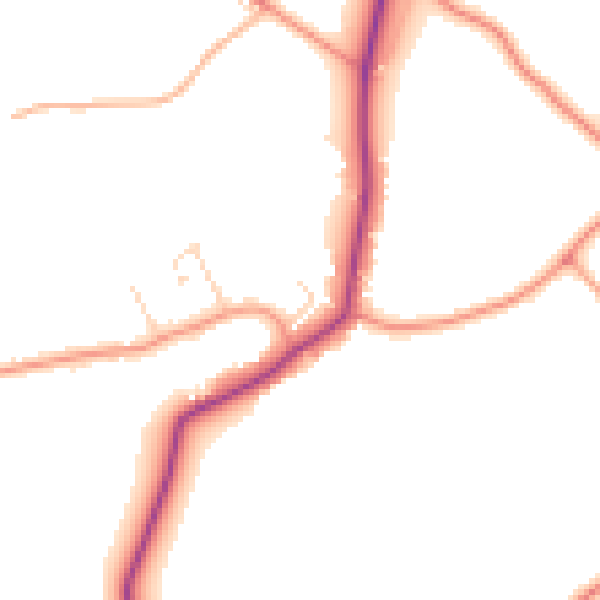 Daytime road noise heatmap for PE22 0BL