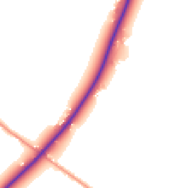Daytime road noise heatmap for PE22 8SE