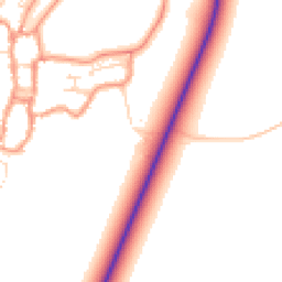 Daytime road noise heatmap for PE24 4AF