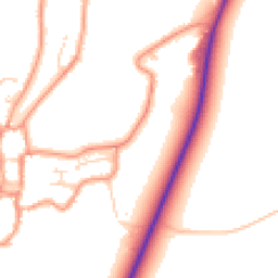 Daytime road noise heatmap for PE24 4AL