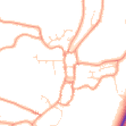Daytime road noise heatmap for PE24 4BZ