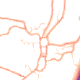 Daytime road noise heatmap for PE24 4DA